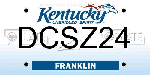 DCSZ24 Kentucky License Plate