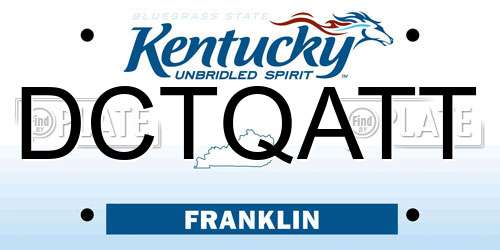 DCTQATT Kentucky License Plate