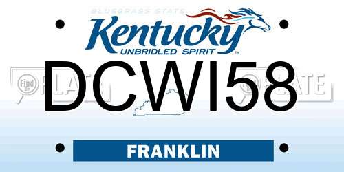 DCWI58 Kentucky License Plate