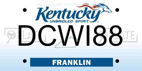 DCWI88 Kentucky License Plate
