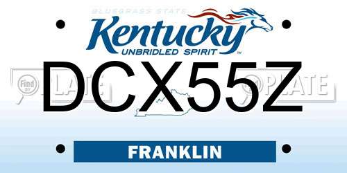 DCX55Z Kentucky License Plate