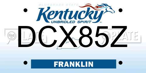 DCX85Z Kentucky License Plate