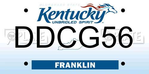 DDCG56 Kentucky License Plate