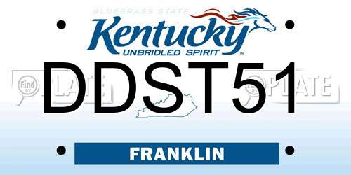 DDST51 Kentucky License Plate