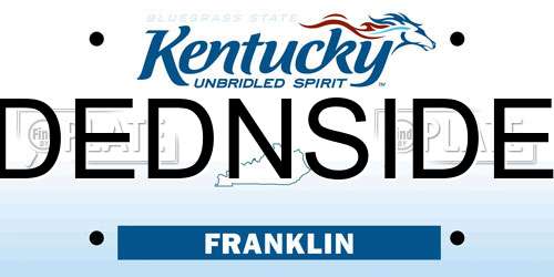DEDNSIDE Kentucky License Plate