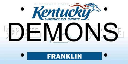 DEMONS Kentucky License Plate