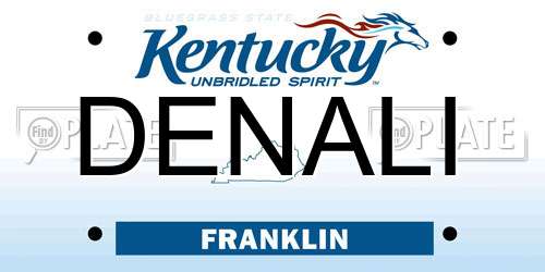 DENALI Kentucky License Plate