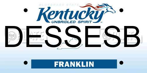 DESSESB Kentucky License Plate
