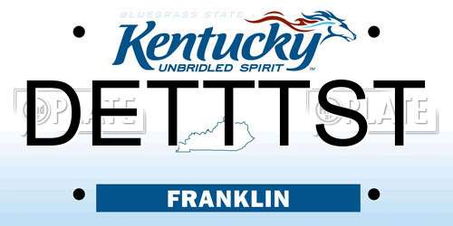 DETTTST Kentucky License Plate