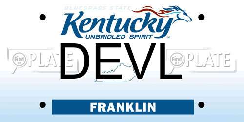 DEVL Kentucky License Plate