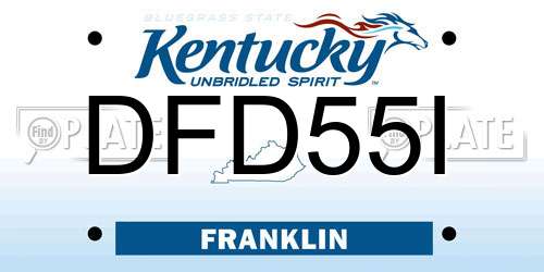 DFD55I Kentucky License Plate
