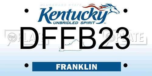 DFFB23 Kentucky License Plate