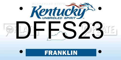 DFFS23 Kentucky License Plate