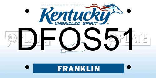 DFOS51 Kentucky License Plate