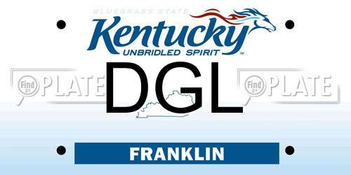 DGL Kentucky License Plate