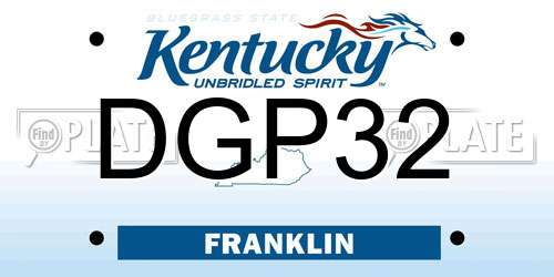 DGP32 Kentucky License Plate