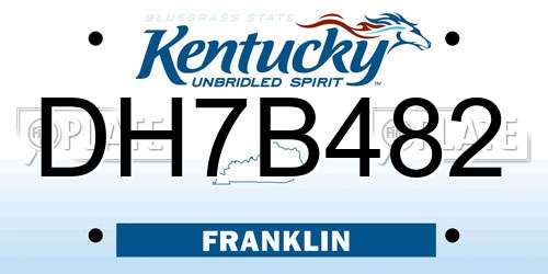 DH7B482 Kentucky License Plate