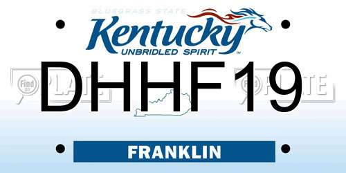 DHHF19 Kentucky License Plate