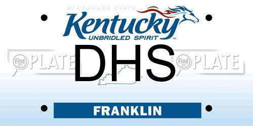 DHS Kentucky License Plate