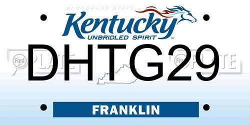 DHTG29 Kentucky License Plate