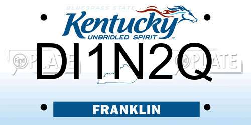 DI1N2Q Kentucky License Plate