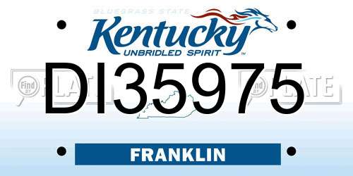 DI35975 Kentucky License Plate