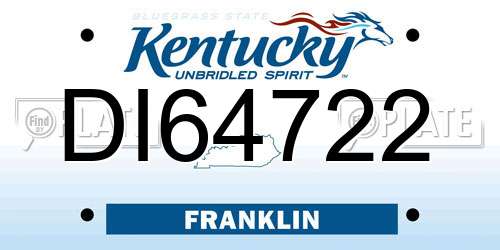 DI64722 Kentucky License Plate