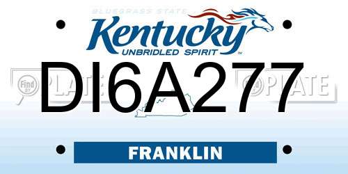 DI6A277 Kentucky License Plate