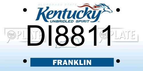 DI8811 Kentucky License Plate