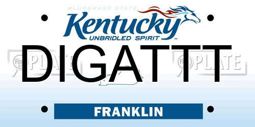 DIGATTT Kentucky License Plate