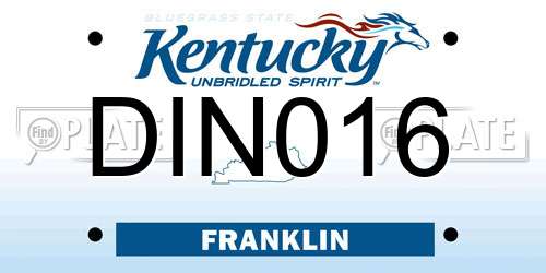 DIN016 Kentucky License Plate