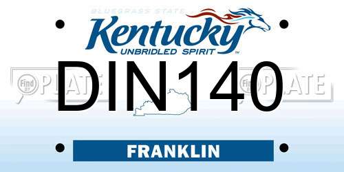 DIN140 Kentucky License Plate