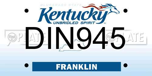 DIN945 Kentucky License Plate