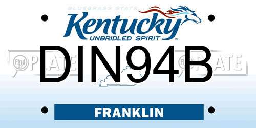 DIN94B Kentucky License Plate