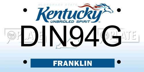 DIN94G Kentucky License Plate
