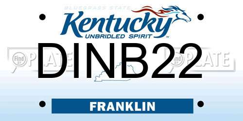 DINB22 Kentucky License Plate