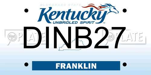 DINB27 Kentucky License Plate