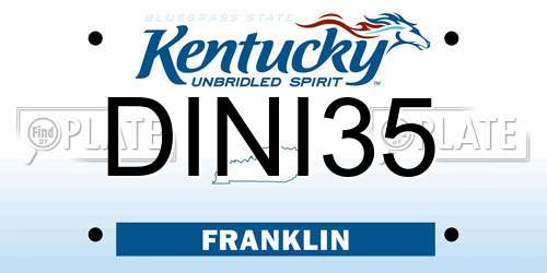 DINI35 Kentucky License Plate