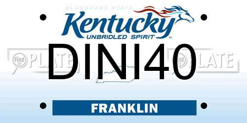 DINI40 Kentucky License Plate