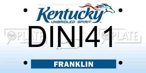 DINI41 Kentucky License Plate