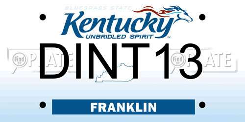 DINT13 Kentucky License Plate