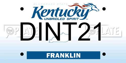 DINT21 Kentucky License Plate