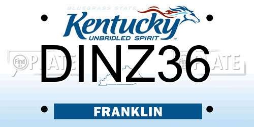 DINZ36 Kentucky License Plate