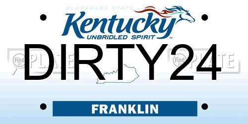 DIRTY24 Kentucky License Plate