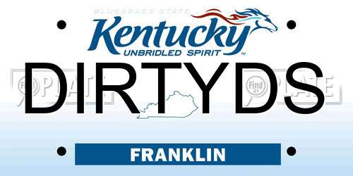DIRTYDS Kentucky License Plate