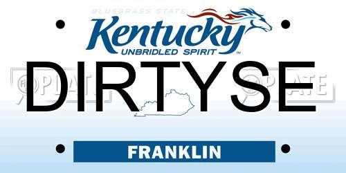 DIRTYSE Kentucky License Plate