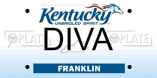 DIVA Kentucky License Plate