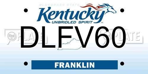 DLFV60 Kentucky License Plate