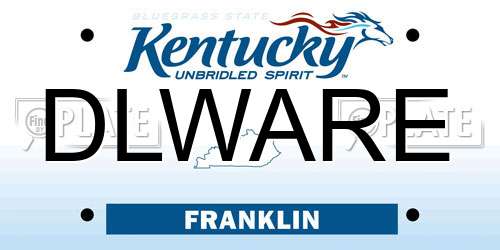 DLWARE Kentucky License Plate