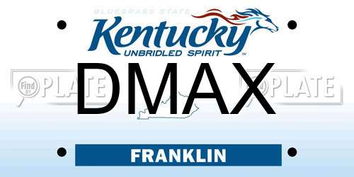 DMAX Kentucky License Plate